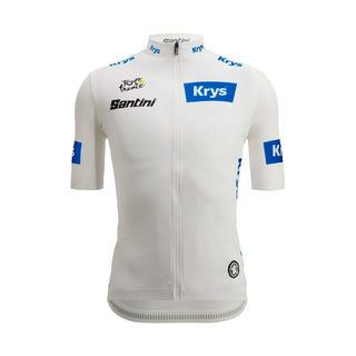 Santini SMS Tour de France 2025 Young Rider Leaders Short Sleeve Jersey - White