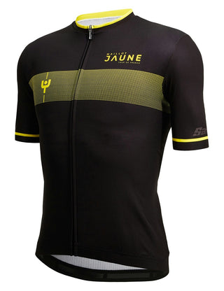 Santini Tour De France Dots Men's Short Sleeve Jersey - Black/Yellow