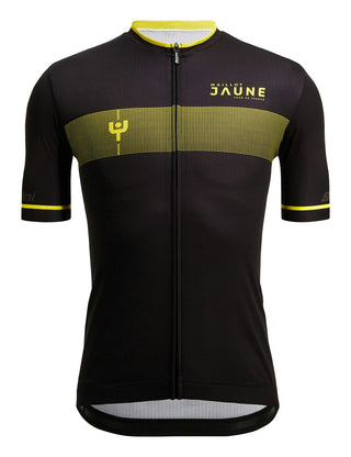 Santini Tour De France Dots Men's Short Sleeve Jersey - Black/Yellow