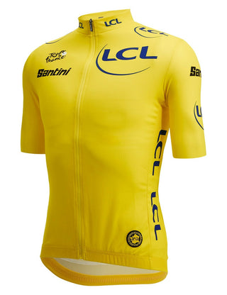 Santini Tour De France Men's Short Sleeve Leaders Jersey - Yellow