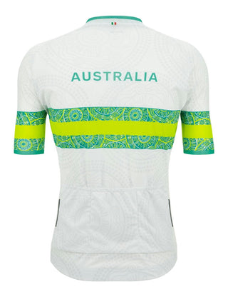 Santini Team Australia Replica Men's Short Sleeve Jersey - White