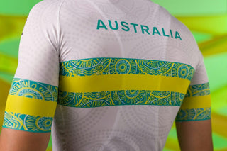 Santini Team Australia Replica Men's Short Sleeve Jersey - White