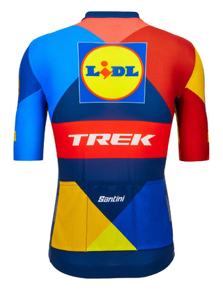 Santini Lidl Trek Team Fanline Short Sleeve Jersey - Blue