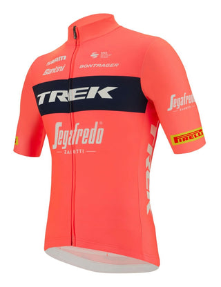 Santini Trek Segafredo Team Replica Jersey - Granatina Pink