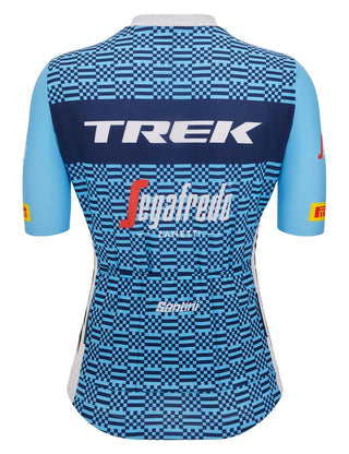Santini Trek Segafredo Women's Team Fanline Short Sleeve Jersey - Light Blue
