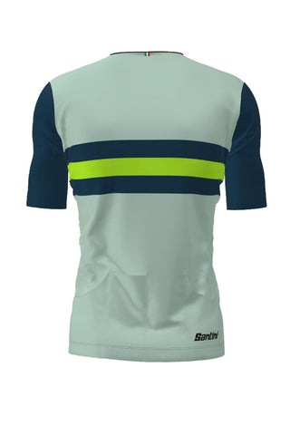 Santini Cupio Short Sleeve Triathlon Top - Fluro/Green
