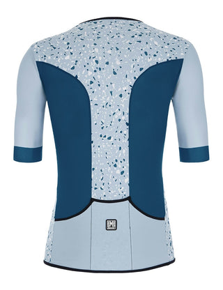 Santini Pietra Sleek Men's Shorts Sleeve Tri Top - Teal