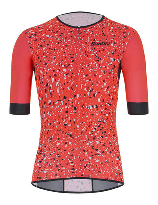 Santini Pietra Sleek Men's Shorts Sleeve Tri Top - Granatina Pink