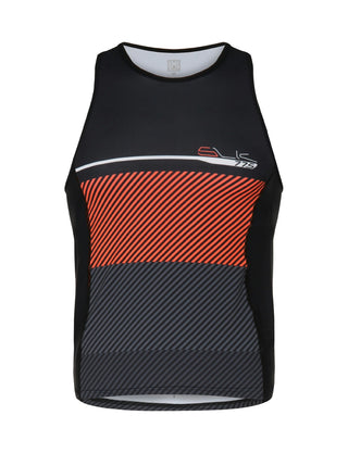 Santini Triathlon Men's Tank Top Sleek - Fluro Orange