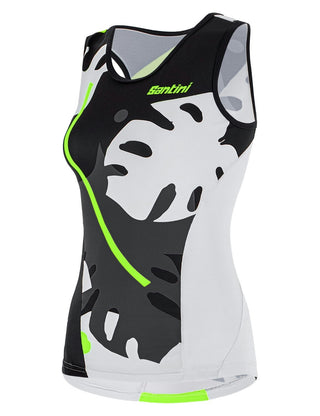Santini Maui Sleek Women's Sleeveless Tri Top - Fluro Green