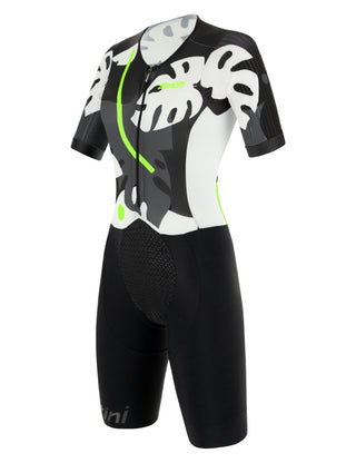 Santini Viper Maui short Sleeve Women's Trisuit - Fluro Green