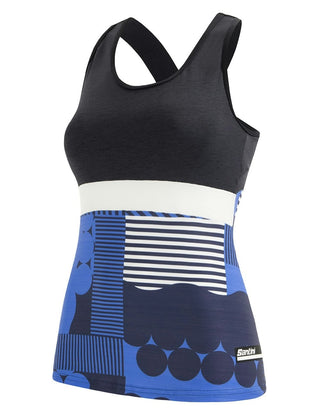 Santini Scia Optic Ladies Tank Top - Royal Blue