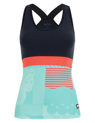 Santini Scia Optic Ladies Tank Top - Aqua