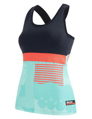 Santini Scia Optic Ladies Tank Top - Aqua