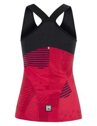 Santini Scia Optic Ladies Tank Top - Raspberry