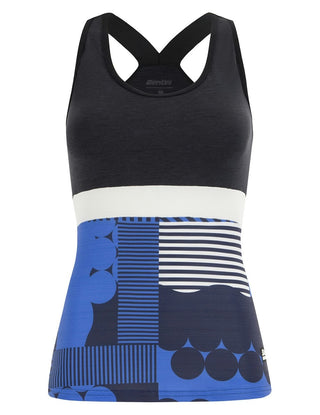 Santini Scia Optic Ladies Tank Top - Royal Blue