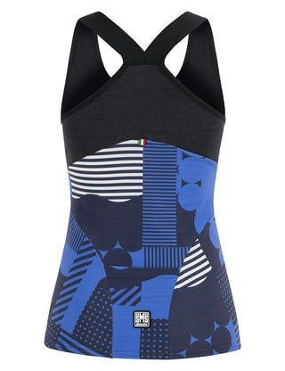 Santini Scia Optic Ladies Tank Top - Royal Blue