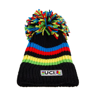 Santini SMS UCI World Champion Big Bobble Beanie - Black