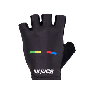 Santini SMS UCI World Champion Cycling Gloves - Black
