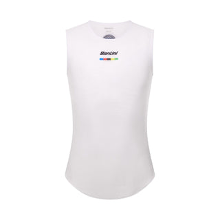 Santini SMS UCI World Champion Sleeveless Baselayer - White