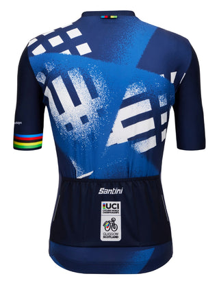 Santini UCI Glasgow World Champs City Grid Short Sleeve Jersey - Blue