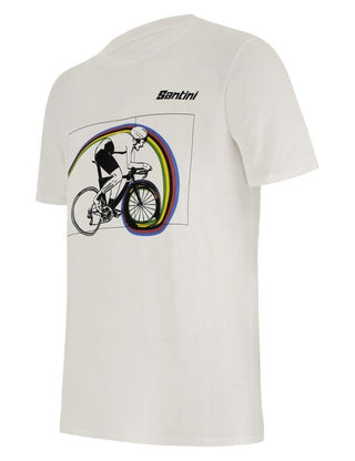 Santini UCI Official Time Trial Short Sleeve T-Shirt - White
