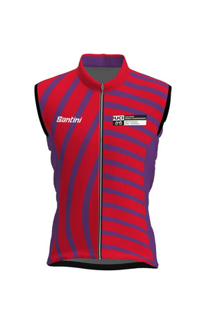 Santini UCI Wollongong W/C Wind Sleeveless Vest - Print
