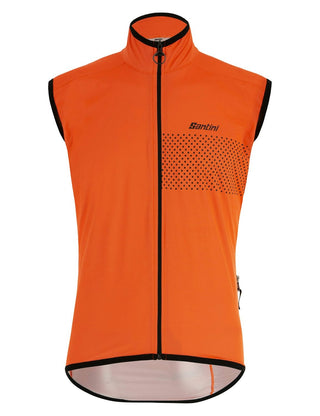 Santini Guard Nimbus Men's Rain Vest - Fluro Orange