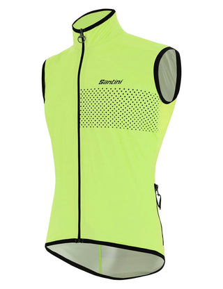 Santini Guard Nimbus Men's Rain Vest - Fluro Green