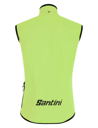 Santini Guard Nimbus Men's Rain Vest - Fluro Green