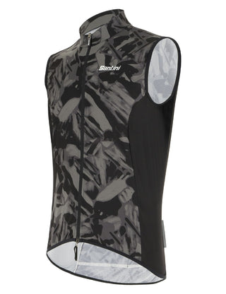 Santini Gravel Men's Windbreaker Vest - Grey Camo