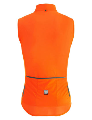 Santini Nebula 3W Men's Wind Vest  - Fluro Orange