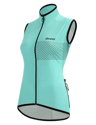 Santini Guard Nimbus Women's Rainproof Vest - Aqua