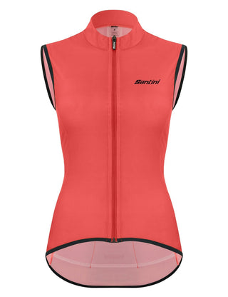 Santini Nebula Puro Women's Windbreaker Vest - Granatina Pink