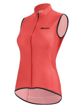 Santini Nebula Puro Women's Windbreaker Vest - Granatina Pink