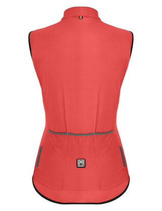 Santini Nebula Puro Women's Windbreaker Vest - Granatina Pink