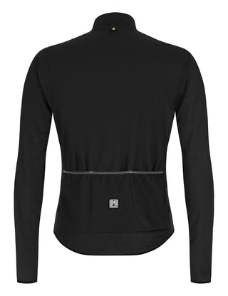 Santini Nebula Puro Men's Wind Breaker Jacket - Black Nero