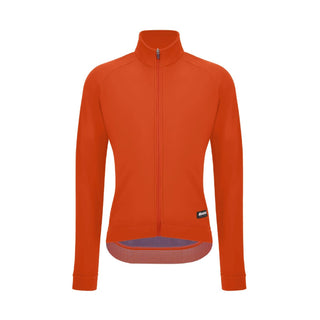 Santini SMS RTR Technical Windproof Winter Fleece Jacket - Deep Orange