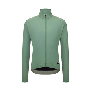 Santini SMS RTR Technical Windproof Winter Fleece Jacket - Sage Green