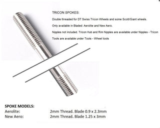 DT Swiss Spoke New Aero Tricon 284 - Black