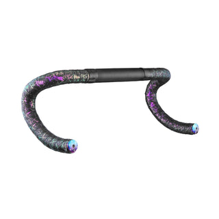 Supacaz Super Sticky Kush Splat Bar Tape With Oil Slick Star Plugz - Oil Slick