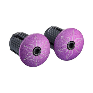 Supacaz Super Sticky Kush Star Fade Bar Tape With Purple Star Plugz - Purple Refract