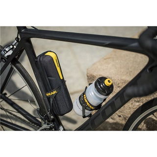 Topeak Cage Pack Bottle Cage Bag XL With Yellow Strap - Black