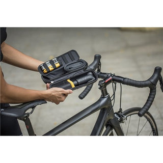 Topeak Cage Pack Bottle Cage Bag XL With Yellow Strap - Black