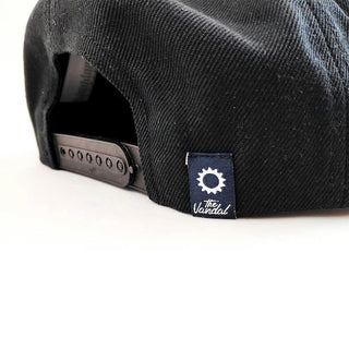 The Vandal Retro Cycling Gear Snapback Cap - Black