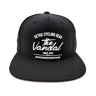 The Vandal Retro Cycling Gear Snapback Cap - Black
