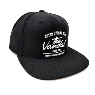 The Vandal Retro Cycling Gear Snapback Cap - Black