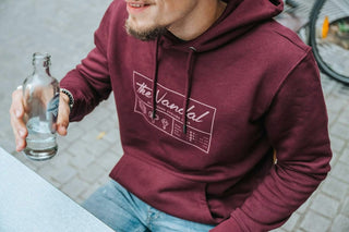 The Vandal Pedals Men's Eco Hoodie - Dark Red