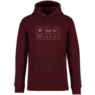 The Vandal Pedals Men's Eco Hoodie - Dark Red