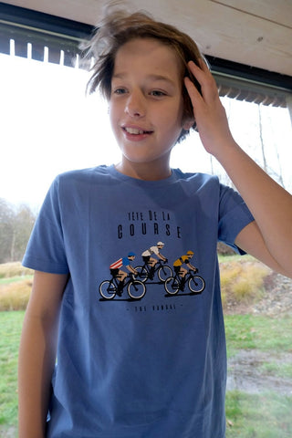 The Vandal Tete De La Course Kids Short Sleeve T-Shirt - Blue